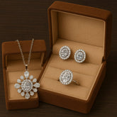 Zircon Locket Set-64 (White)